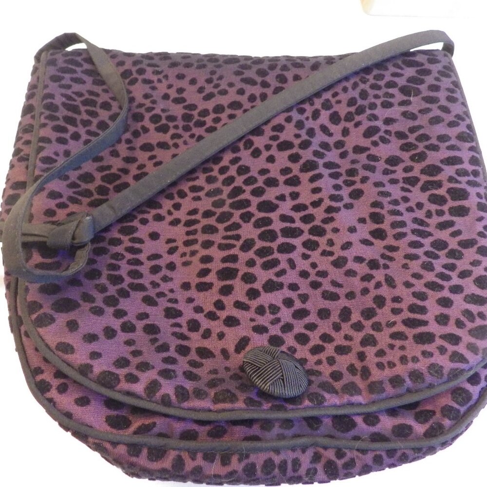 Vintage  One-of-a-Kind Handbag/ Shoulder Bag/ Purple/ Black